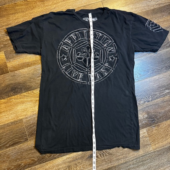 Affliction Live Fast Men's Black Y2K T-Shirt - Picture 7 of 7